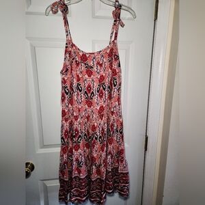 BeachLunchLounge NEW Skylar Paisley Floral Sundress Coral Red  NWT Womens Small